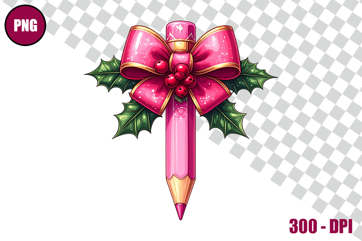 Pencil with Bow Clipart Bundle Files, a Decorative Illustration by taramija (Photo 9 of 26)