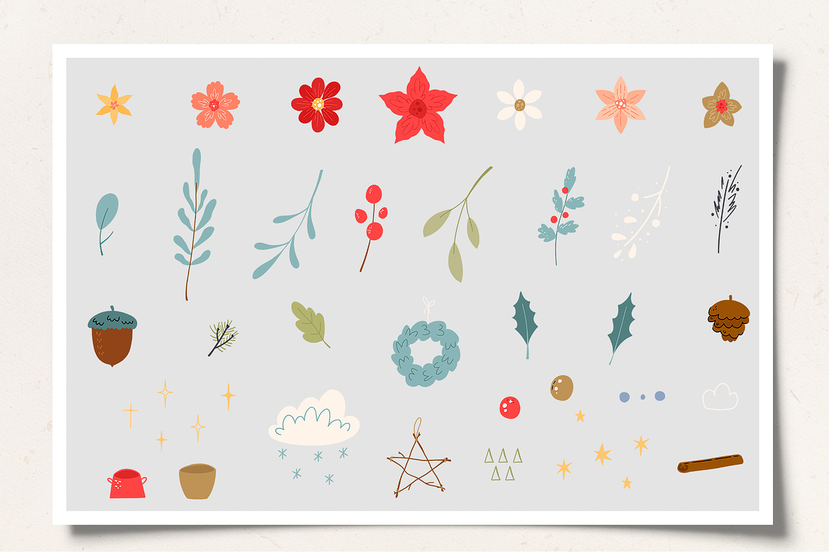 Christmas art, lettering collection, an Animal Illustration by Mariart_i (Photo 6 of 9)