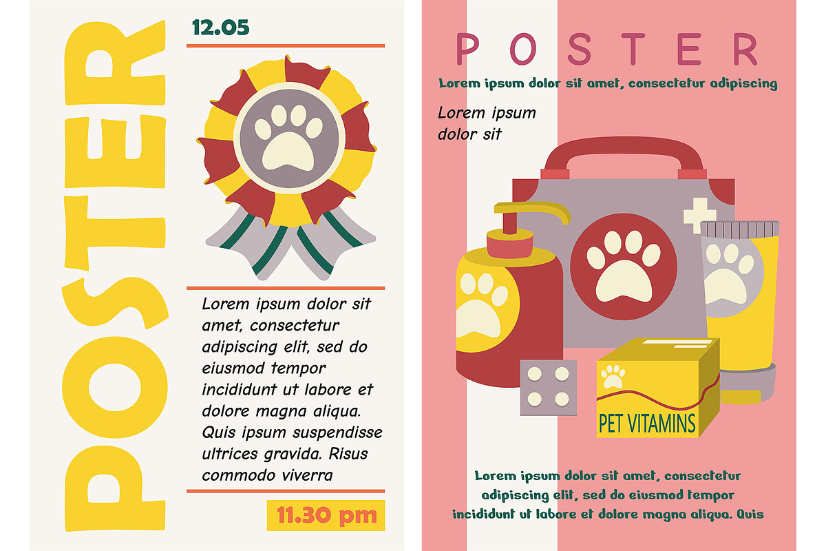 Pet, Posters, Banners., a Poster Template by KartInnka (Photo 3 of 4)