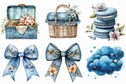 Dusty Blue Spring Clipart, an Illustration by Libby Wishes (Thumbnail 4 of 9)