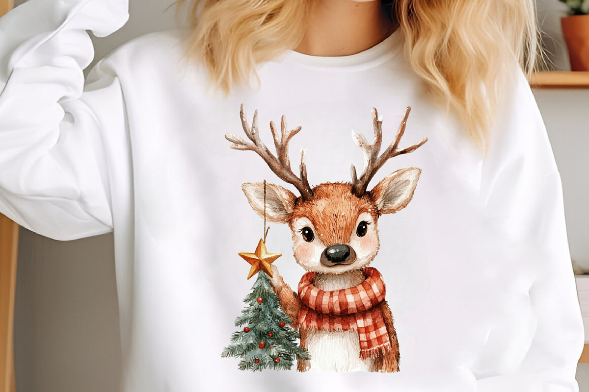Quirky Christmas Reindeer Clipart, an Illustration by SinaCreation (Photo 4 of 7)