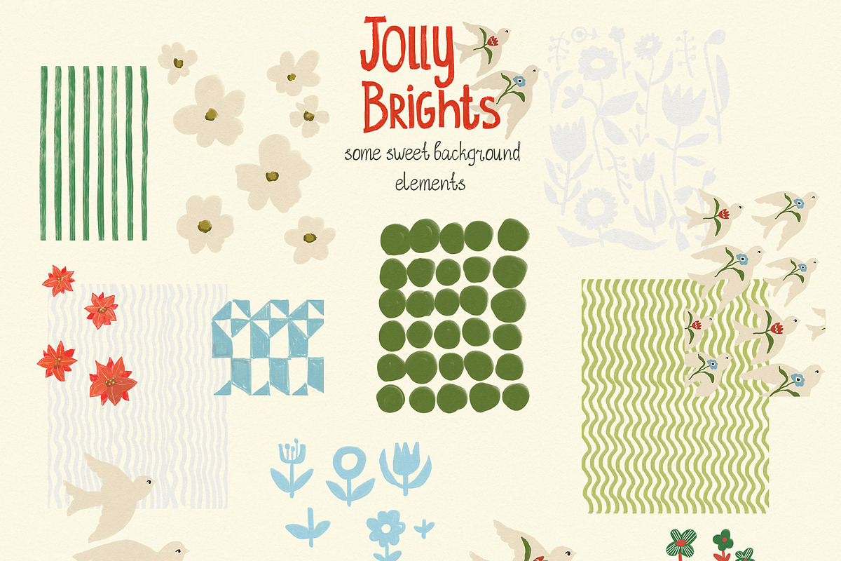 Christmas Backgrounds & Frames, a Decorative Illustration by whiteheartdesign (Photo 11 of 20)