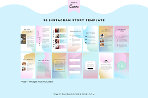 Minty Mint, Instagram Template Canva