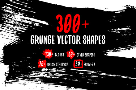 Grunge gouache vector shapes, a Shape Add-On by Marya Deneko