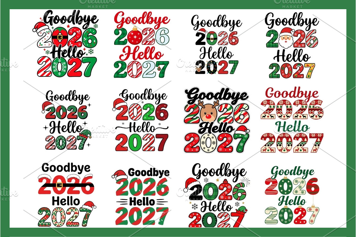 Goodbye 2026 Hello 2027 Christmas, an Emoji Icon by Tanya Kart (Photo 1 of 10)