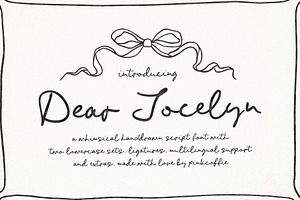 Dear Jocelyn Handwritten Script