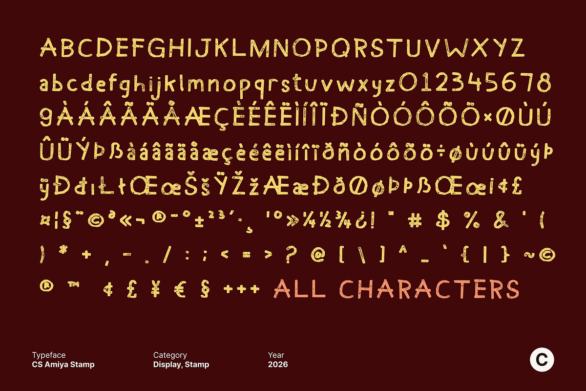 CS Amiya Stamp, a Handwritten Font by Craft Supply Co. (Photo 8 of 8)