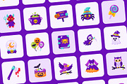 110 Halloween Flat Bundle Icons, an Emoji Icon by Prosymbols (Thumbnail 8 of 11)