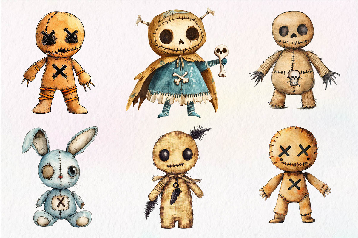 Halloween Voodoo Doll Clipart, an Illustration by Dream Creation (Photo 6 of 7)