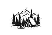 50 Camping Mountain Vector Bundle, an Illustration by jahid234 (Thumbnail 14 of 51)