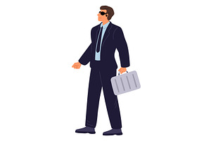 Athletic man. Secret agent or, a Person Illustration by Vectorbuum