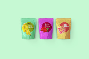 Food Pouch Mockups - 10 Mockups