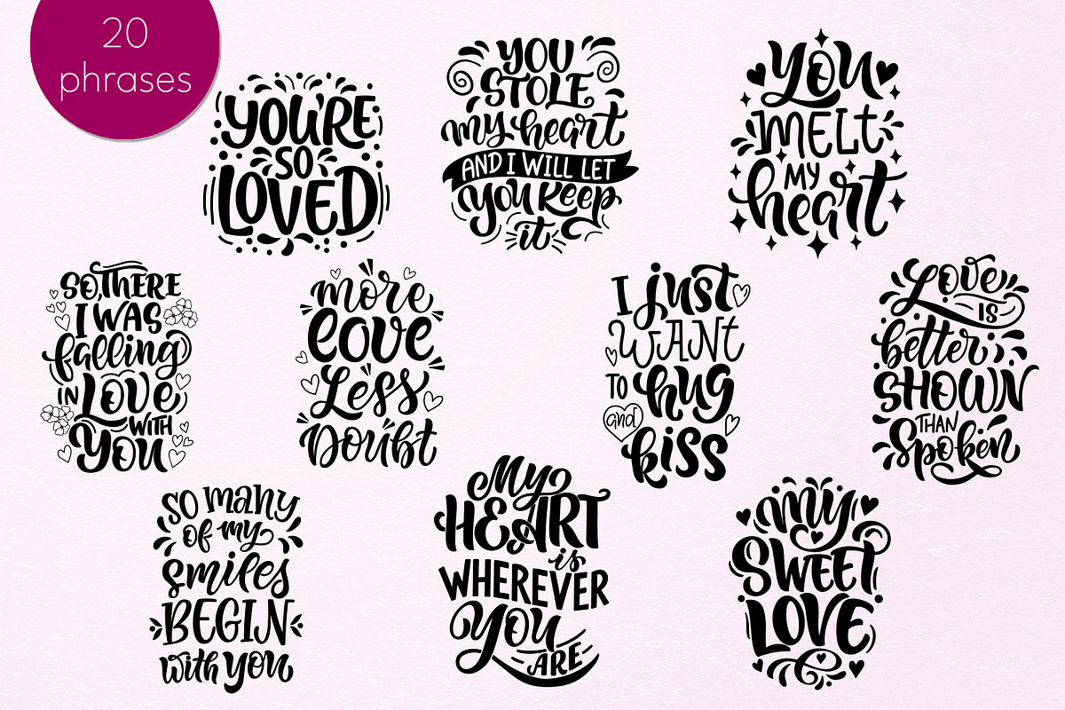 Love Quotes. SVG Quotes, a Graphic by rinaletters (Photo 5 of 7)