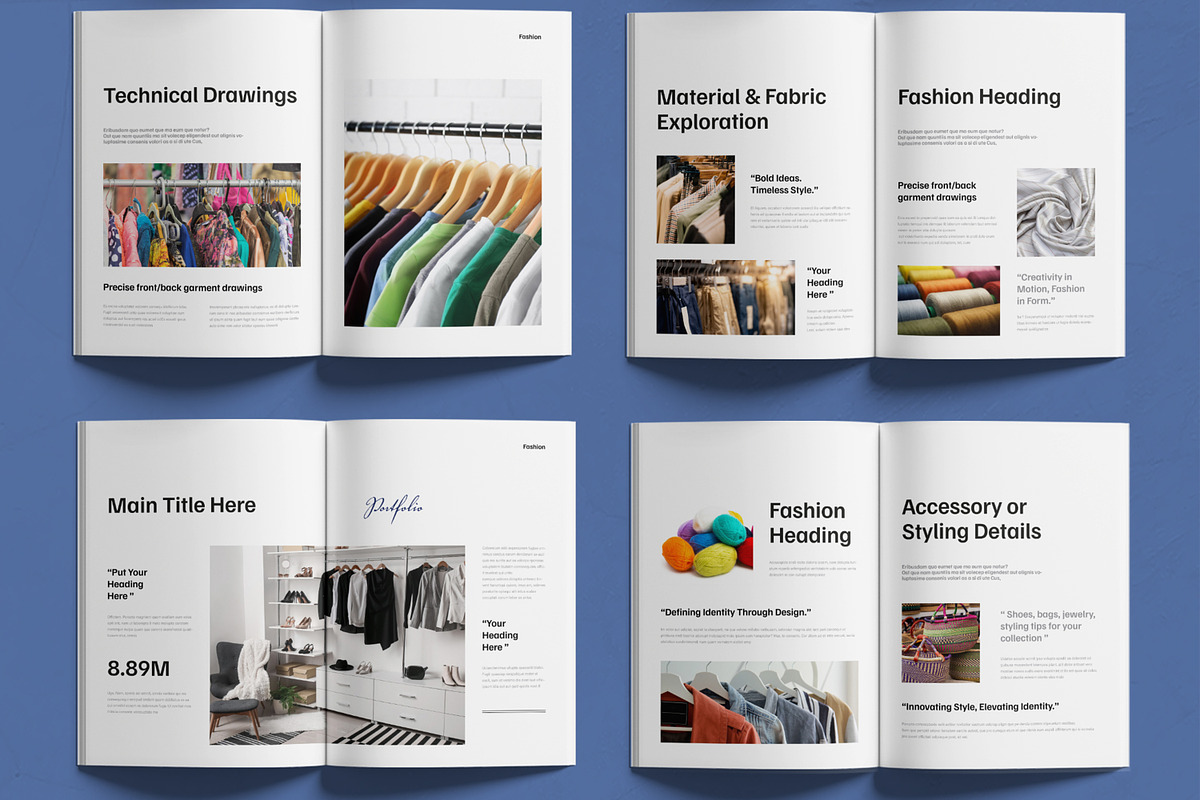 Modern Fashion Portfolio Layout preview 3