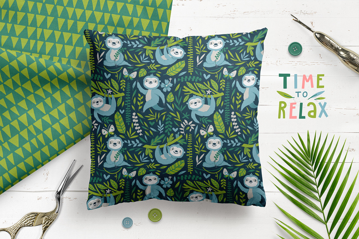 Sloths. Clipart, patterns & prints., an Animal Illustration by MagicForestory (Photo 9 of 10)