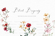 Blush Burgundy Flower, a Decorative Illustration by heyiamalice (Thumbnail 3 of 9)