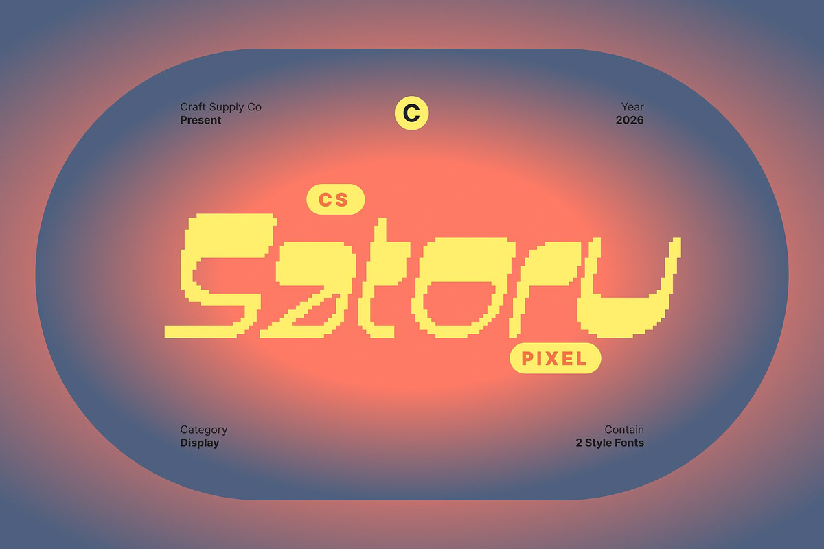 CS Satoru Pixel, a Sans Serif Font by Craft Supply Co. (Photo 1 of 8)