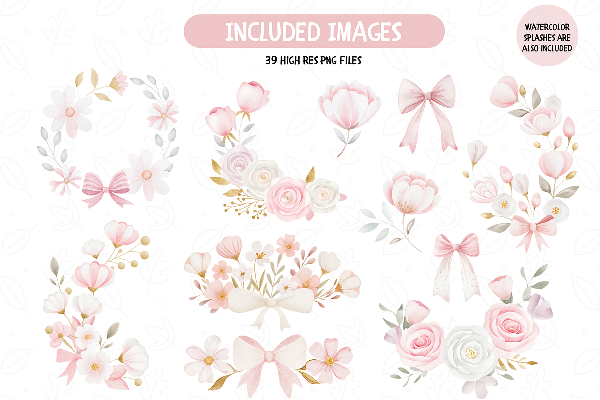 Pastel Coquette Floral Clipart Bundl, an Illustration by TatiMockup (Photo 3 of 6)