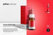 Dropper Bottle & Box Mockup, a Merchandise Mockup by PrimeMockup (Thumbnail 1 of 6)
