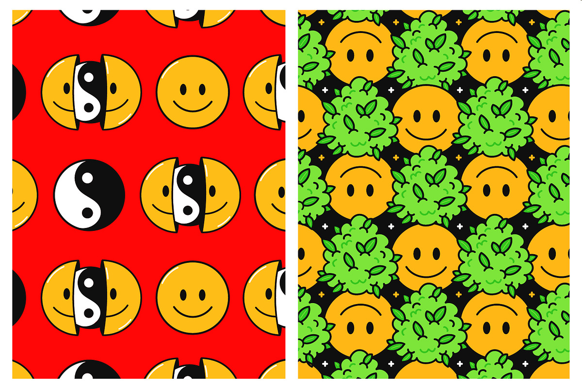 Psychedelic trippy pattern bundle, a Pattern Graphic by Slavko Kahovsky (Photo 6 of 7)