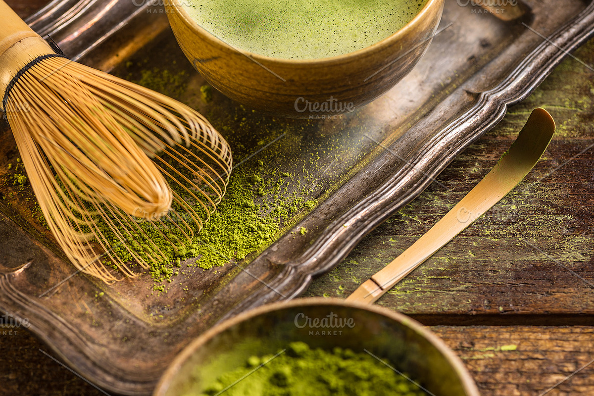 Matcha tea featuring matcha, whisk, and spoon, a Food & Drink Photo by Grafvision photography (Photo 2 of 2)