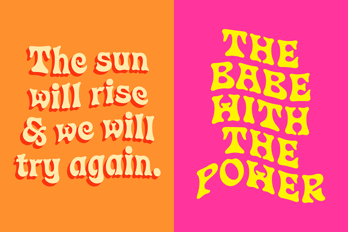 Enjoy Wave - A Groovy Font, a Sans Serif Font by RedyStudio (Photo 6 of 10)