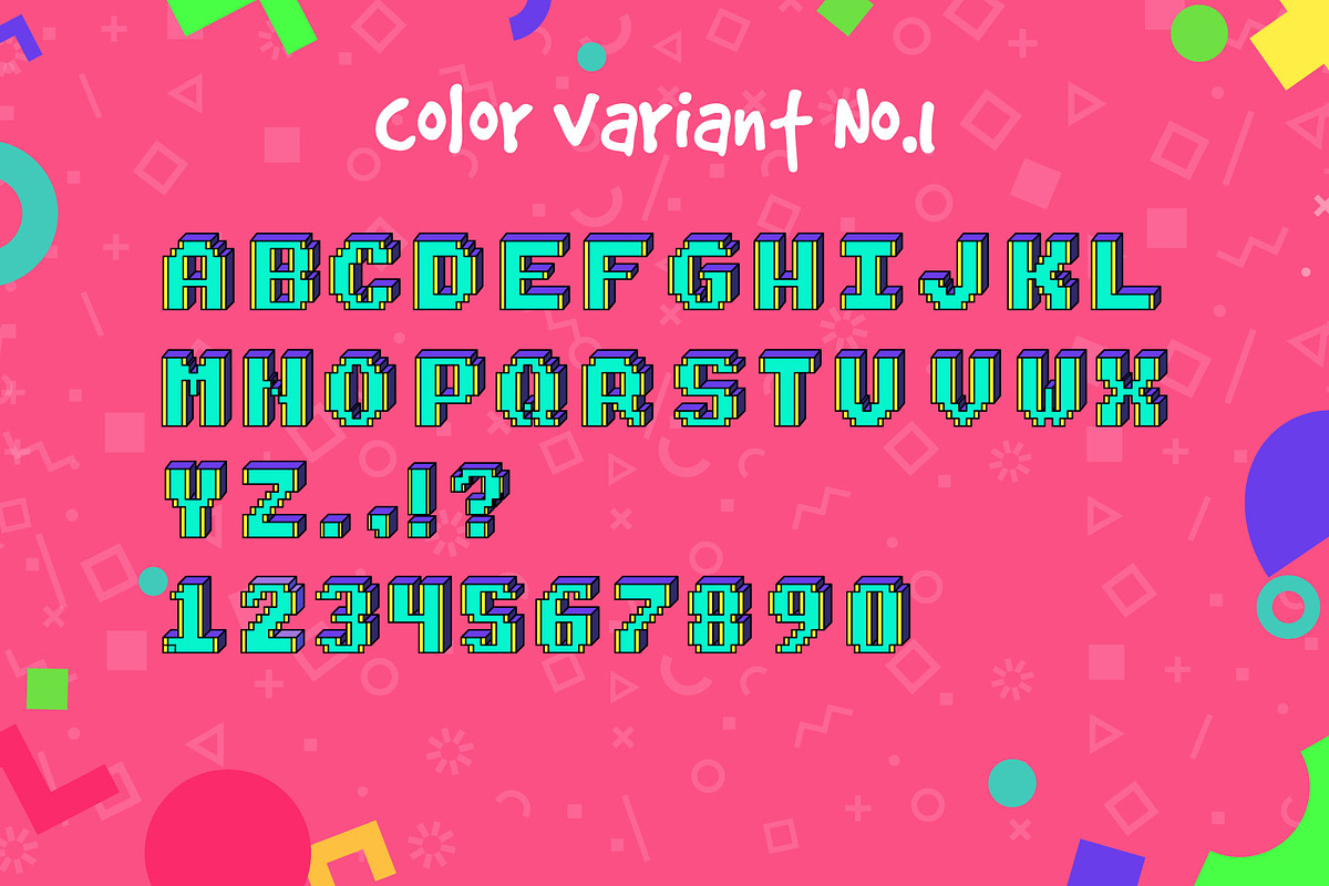 Retro kiddo vector alphabet preview 2