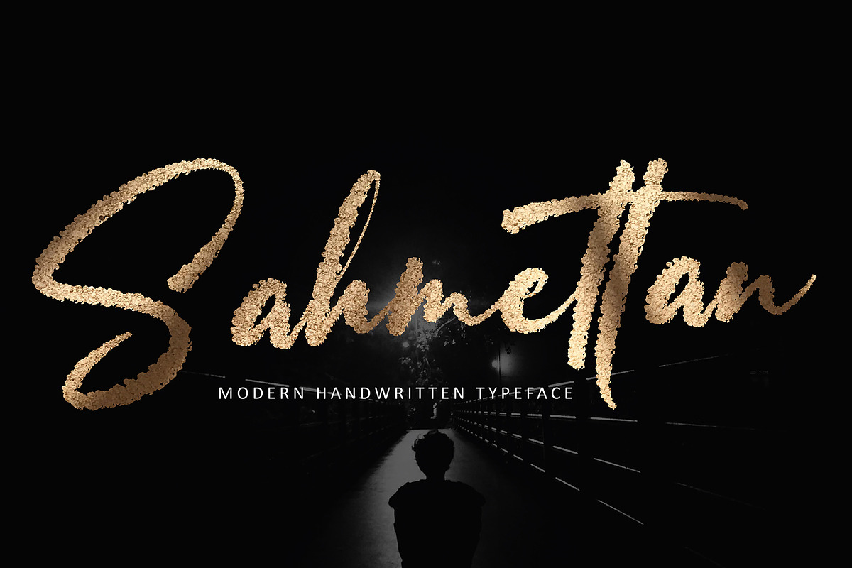 Sahmettan, a Script Font by pineungtype (Photo 1 of 8)