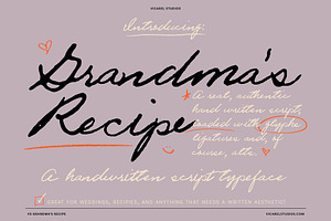 VS Grandma's Recipe Handwritten Font