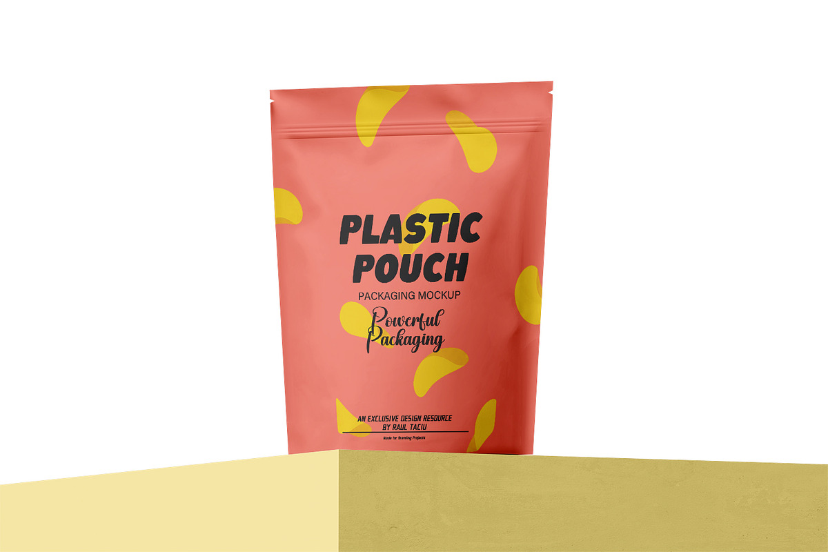 Plastic Stand-Up Pouch Mockup Set, a Packaging Mockup by pixelmock (Photo 14 of 19)