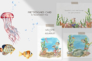 Underwater ocean watercolor clipart, an Animal Illustration by Yuliya Derbisheva (Thumbnail 7 of 10)