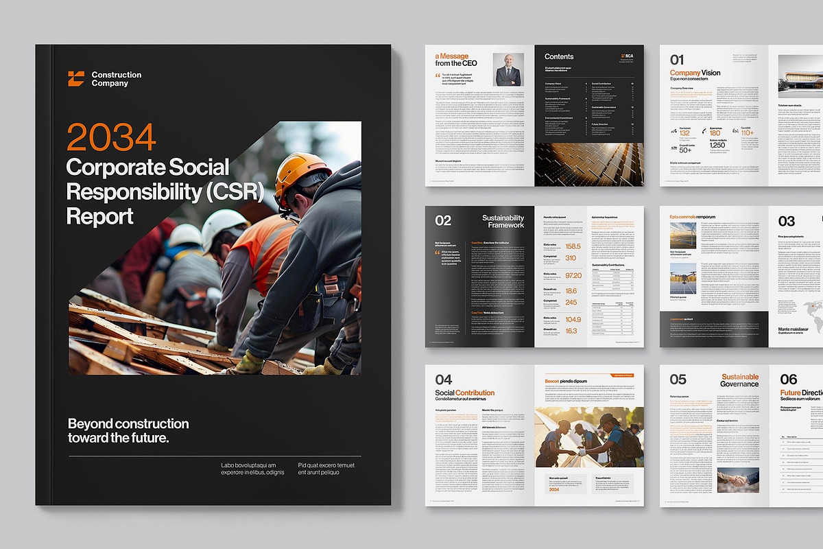 CSR Report Brochure Template, a Brochure Template by BrandPacks (Photo 6 of 6)