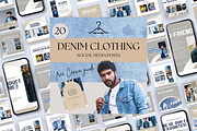 DENIM CLOTHING STORE SOCIAL MEDIA, a Social Media Template by Daring Digies (Thumbnail 1 of 8)