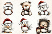 Whimsical Christmas Clipart Bundle, an Illustration by DreamCafeArt (Thumbnail 7 of 8)