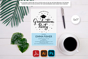 Graduation Invitation Template, a Stationery Template by LaBelezokaDesign (Thumbnail 2 of 2)