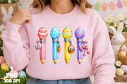 Cute Easter Pencil Set PNG, an Illustration by Daily.Designs (Thumbnail 3 of 5)