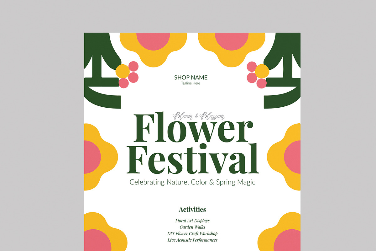 Flower Festival Flyer, a Flyer Template by MightyDesign (Photo 4 of 8)
