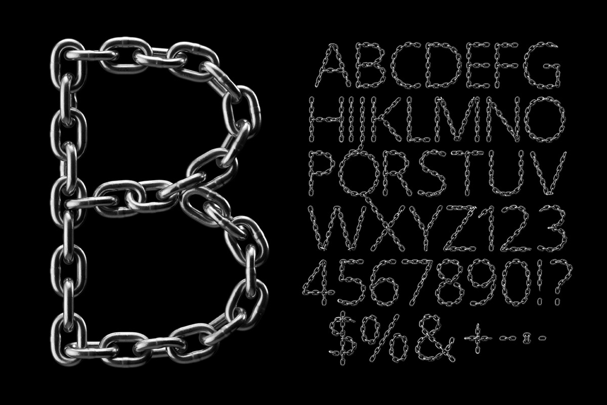 Silver Chain Font, a Font by Handmadefont (Photo 2 of 8)