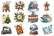 Christmas Travel Clipart, an Illustration by Designworld (Thumbnail 3 of 6)
