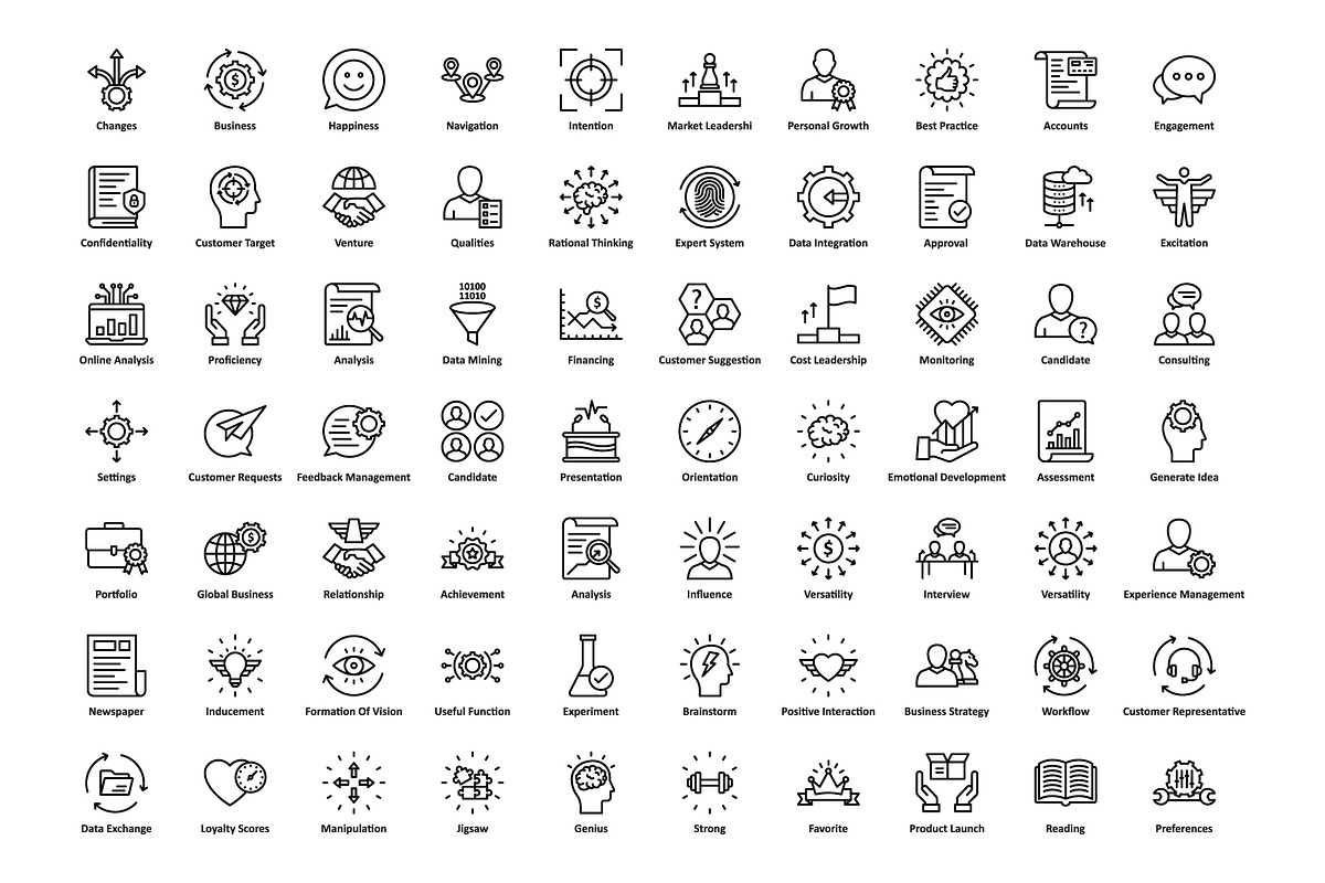 1275 Business Startup Line Icons, an Outline Icon by Vector Portal (Photo 15 of 20)