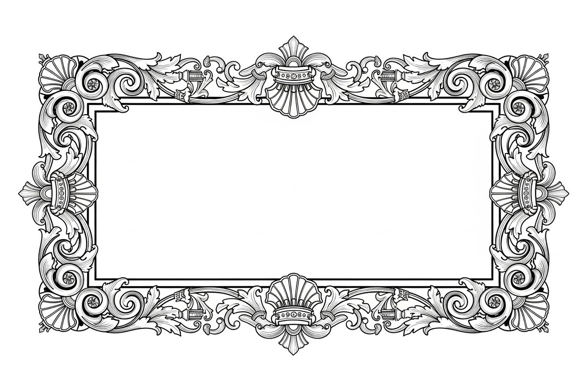 Vintage Rectangle Frame SVG Bundle, an Illustration by Designs_River (Photo 6 of 31)