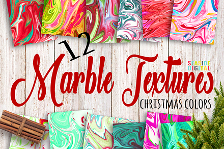 Christmas Marble Textures