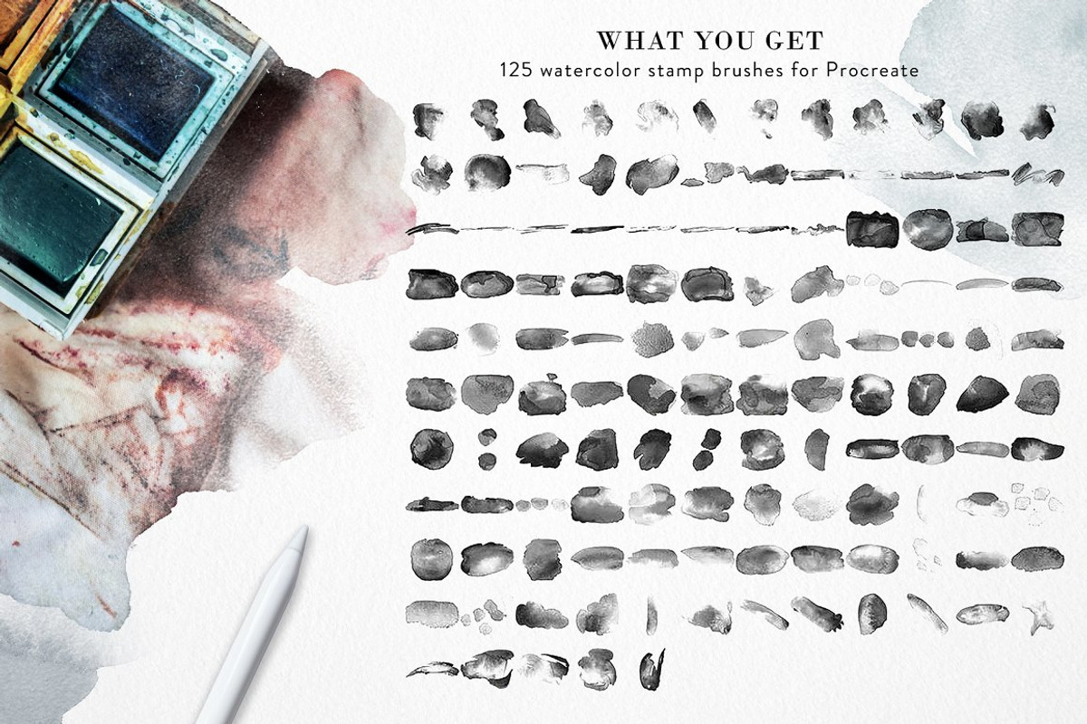 900+ Procreate Stamp Brushes Bundle, a Brush Add-On by Design Forest
