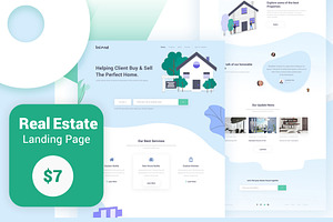 Real Estate Landing Page Template, a Landing Page Template by Sujun Baidyaa