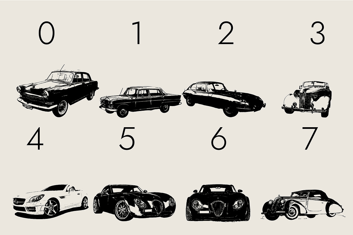 Cars Dingbats Font, a Symbol Font by Minimalartstudio (Photo 7 of 8)