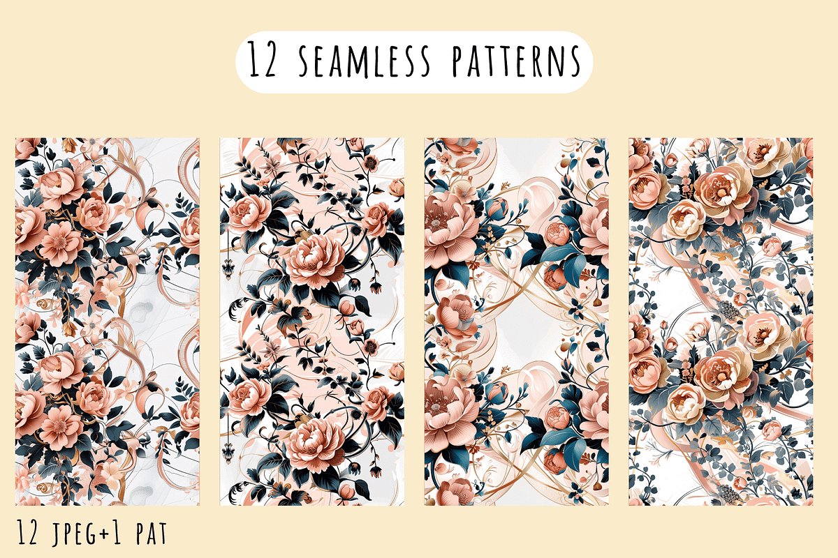 Tea Rose - Floral Patterns, a Pattern Graphic by Art Sproot (Photo 3 of 8)