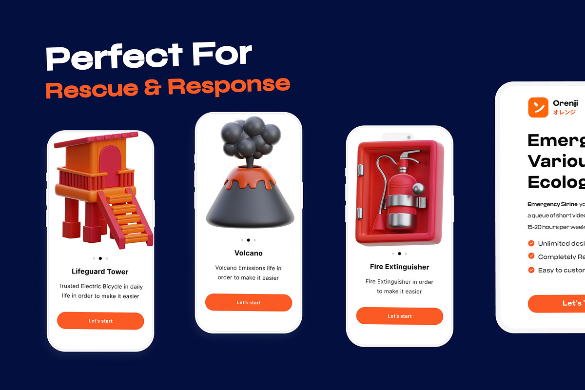 Rescue and response 3D Icon, an Object 3D Model by orenjidesign (Photo 5 of 8)