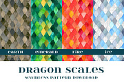 Dragon Scales Seamless Patterns, a Pattern Graphic by MyNatureGraphics (Thumbnail 1 of 4)