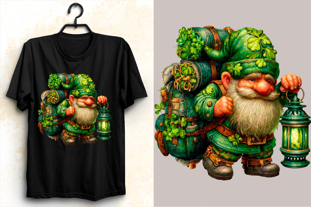 St. Patrick's Day Gnomes Clipart Bu, an Illustration by SVGArt (Photo 7 of 7)