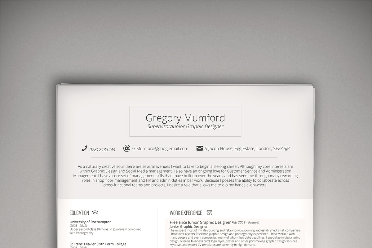August CV/Resume (PSD + WORD DOC), a Resume Template by Valeur Design (Photo 1 of 2)
